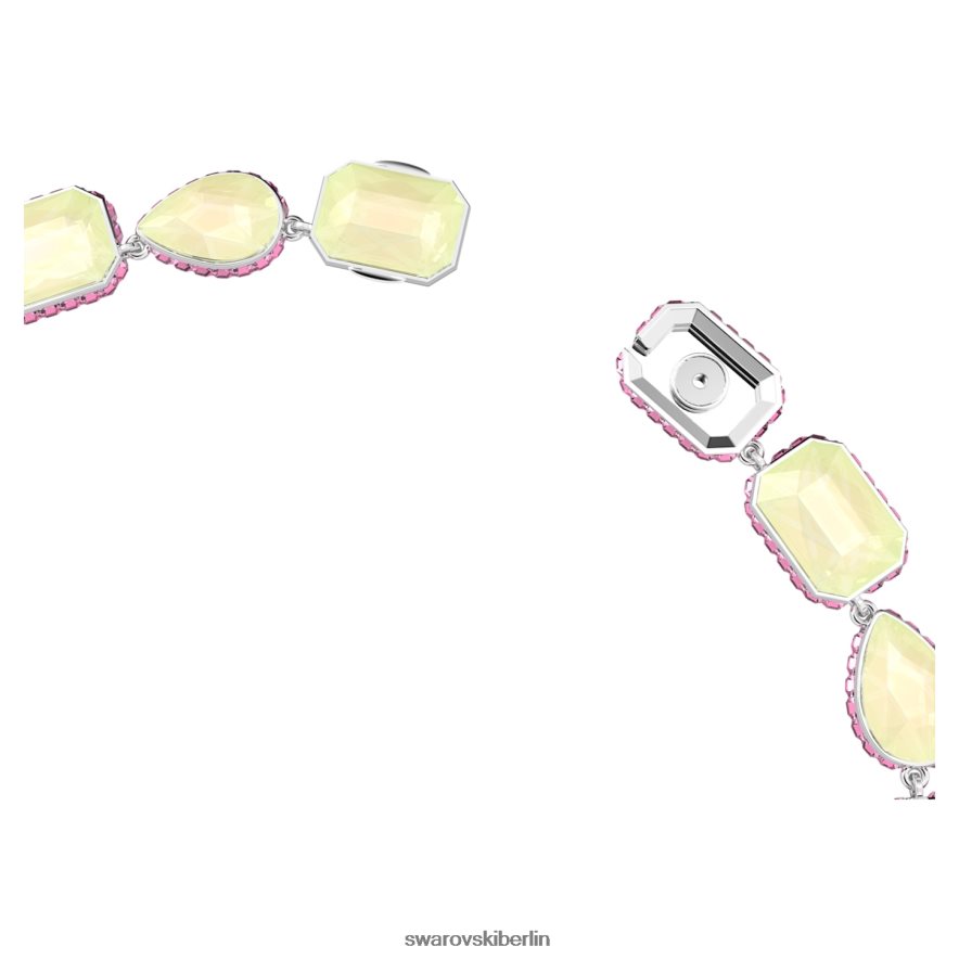 Swarovski Orbita-Halskette Magnetverschluss, gemischte Schliffe, mehrfarbig, rhodiniert Schmuck HLT44890