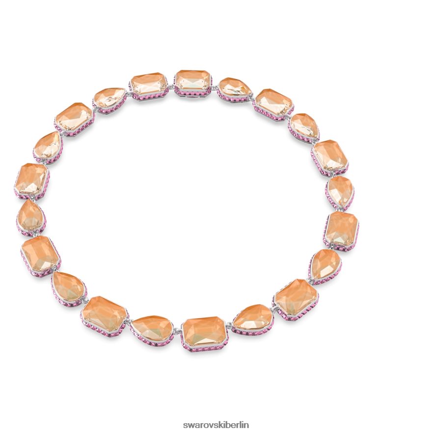 Swarovski Orbita-Halskette Magnetverschluss, gemischte Schliffe, mehrfarbig, rhodiniert Schmuck HLT44890