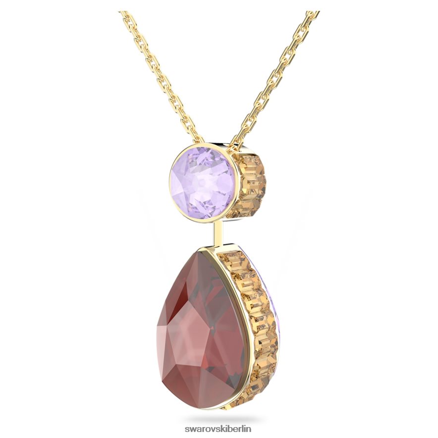 Swarovski Orbita-Halskette Tropfenschliff, mehrfarbig, vergoldet Schmuck HLT448114