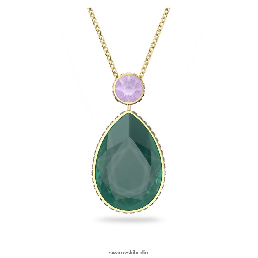 Swarovski Orbita-Halskette Tropfenschliff, mehrfarbig, vergoldet Schmuck HLT44856