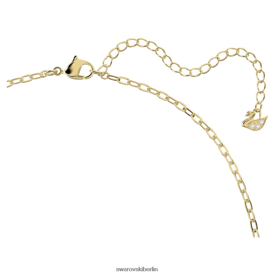 Swarovski Orbita-Halskette quadratisch geschnitten, mehrfarbig, vergoldet Schmuck HLT448125
