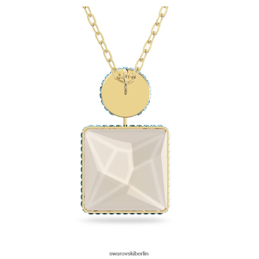 Swarovski Orbita-Halskette quadratisch geschnitten, mehrfarbig, vergoldet Schmuck HLT448125