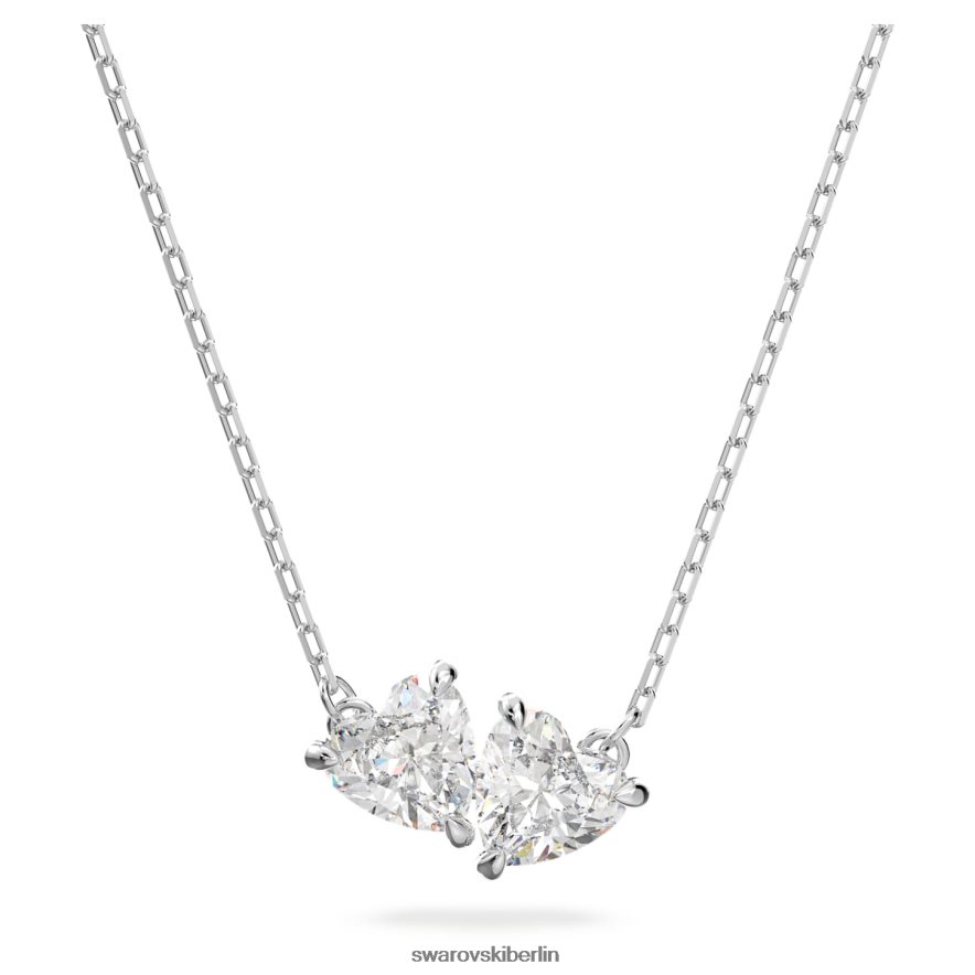 Swarovski Seelenkette anziehen Herz, weiß, rhodiniert Schmuck HLT44867