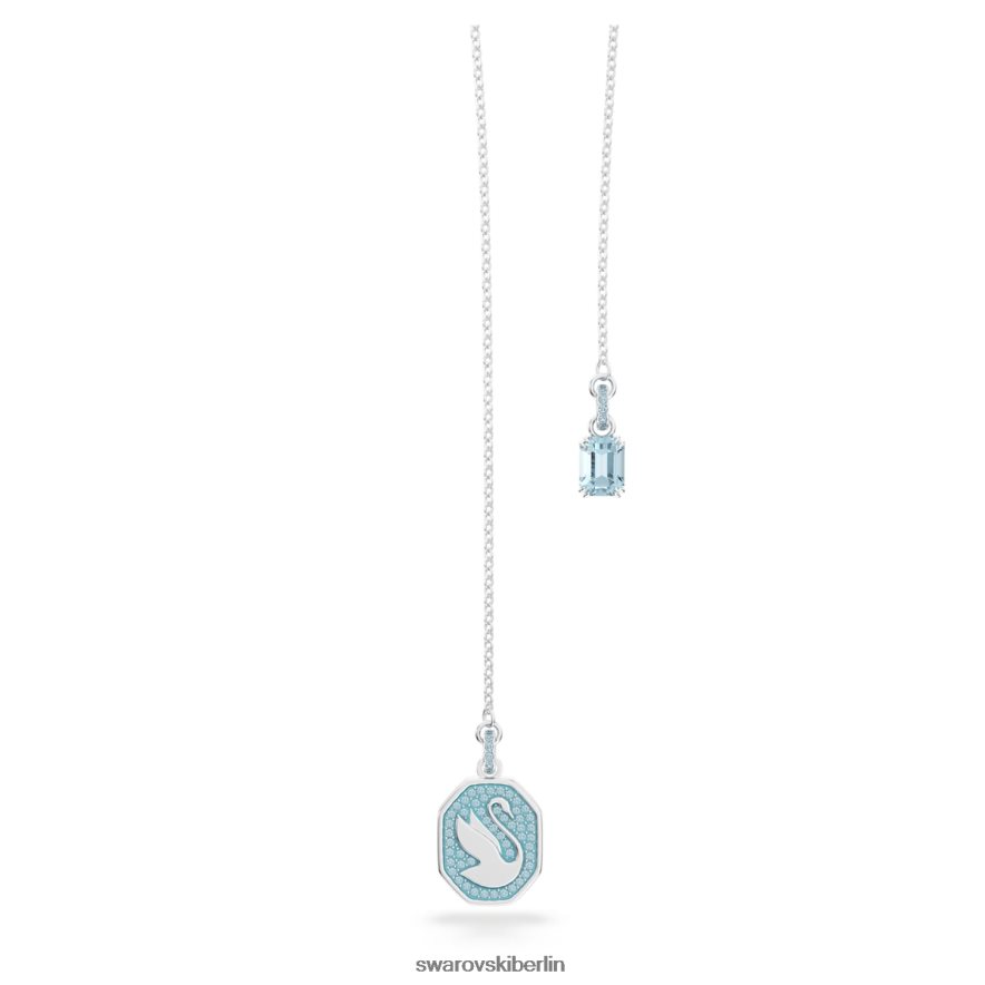 Swarovski Signum y Halskette Schwan, blau, rhodiniert Schmuck HLT448115