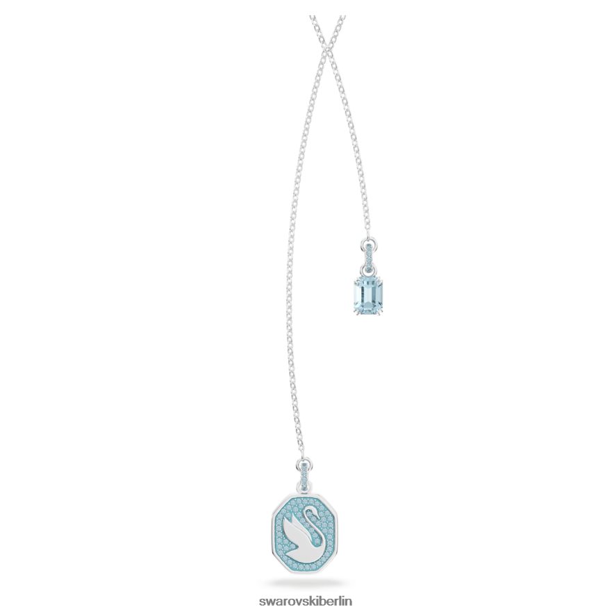 Swarovski Signum y Halskette Schwan, blau, rhodiniert Schmuck HLT448115