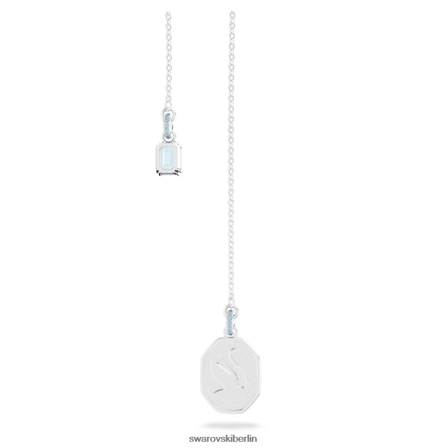 Swarovski Signum y Halskette Schwan, blau, rhodiniert Schmuck HLT448115