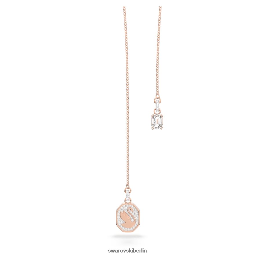 Swarovski Signum y Halskette Schwan, weiß, rosévergoldet Schmuck HLT448103