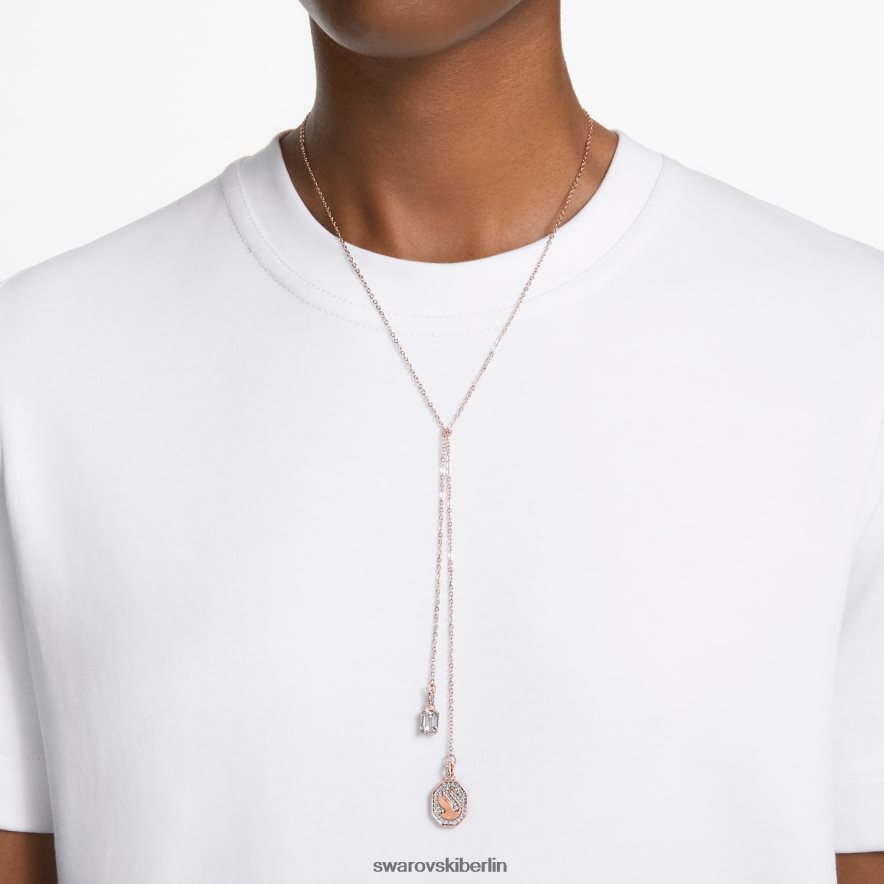 Swarovski Signum y Halskette Schwan, weiß, rosévergoldet Schmuck HLT448103