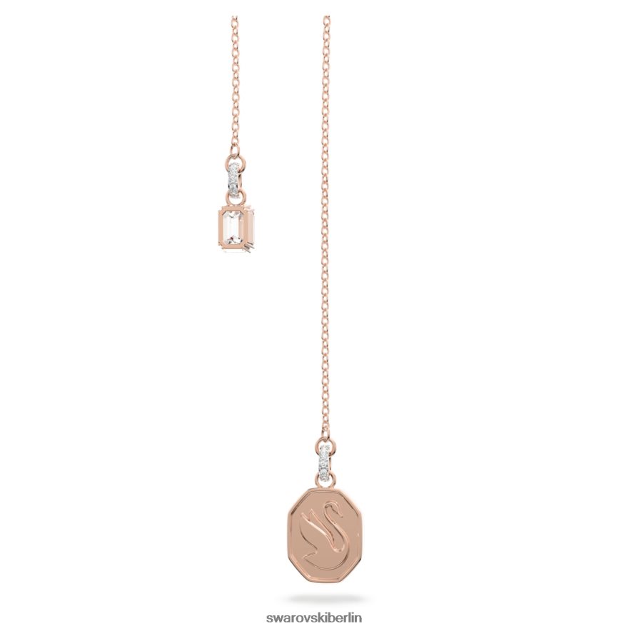 Swarovski Signum y Halskette Schwan, weiß, rosévergoldet Schmuck HLT448103