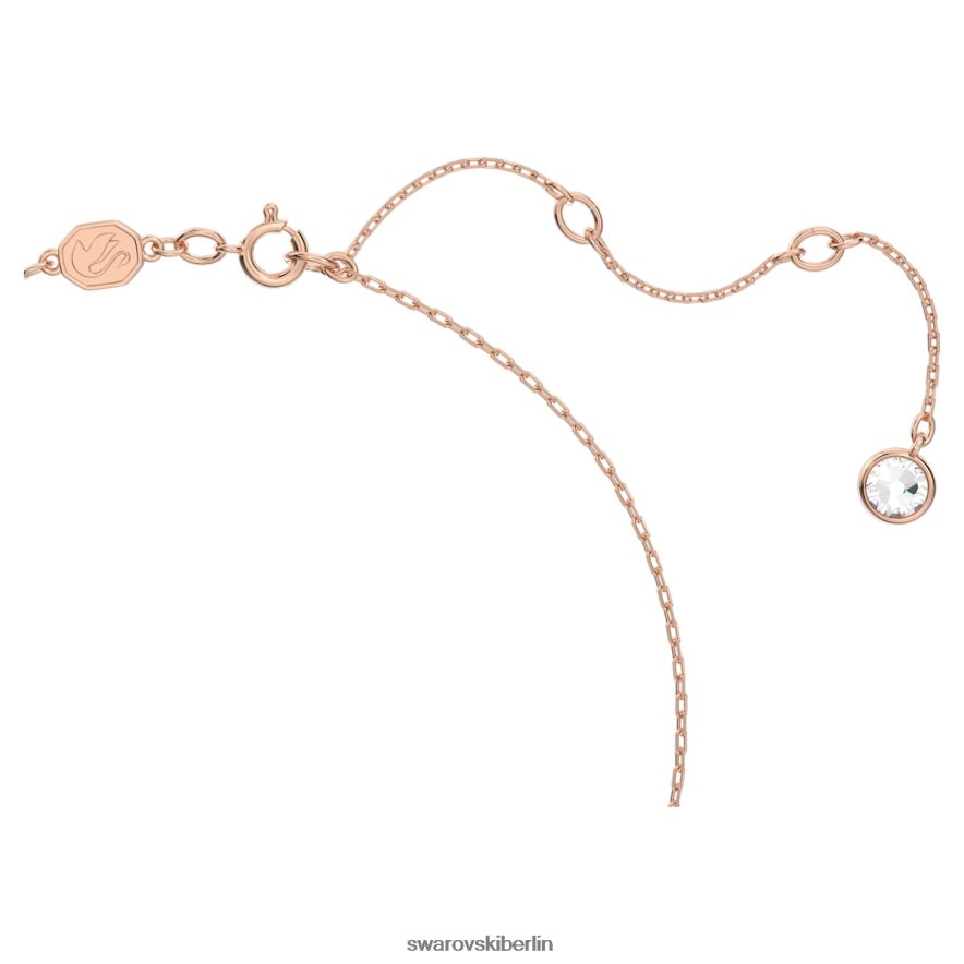 Swarovski Stella-Halskette Mischschliffe, Stern, weiß, rosévergoldet Schmuck HLT448118