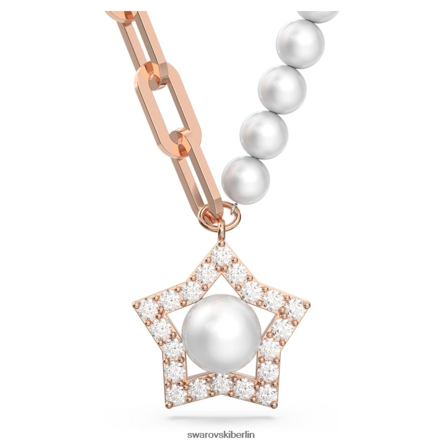 Swarovski Stella-Halskette Stern, weiß, rosévergoldet Schmuck HLT448263