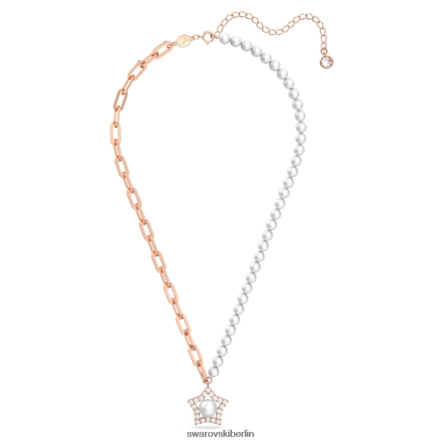 Swarovski Stella-Halskette Stern, weiß, rosévergoldet Schmuck HLT448263