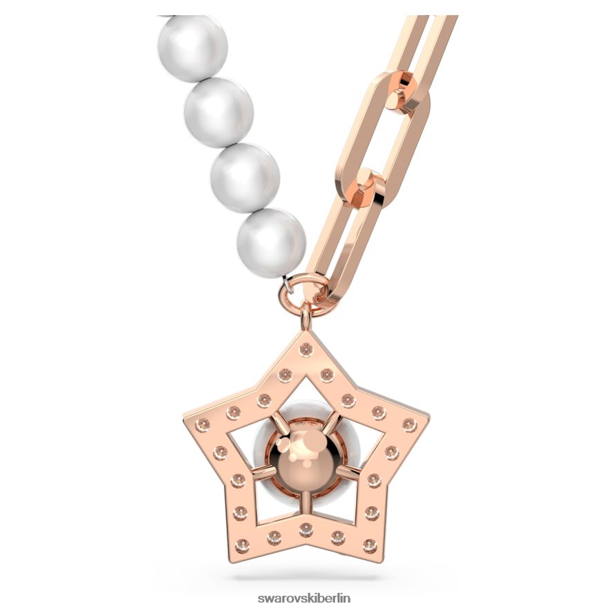 Swarovski Stella-Halskette Stern, weiß, rosévergoldet Schmuck HLT448263