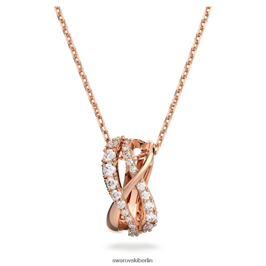 Swarovski Twist-Halskette weiß, rosévergoldet Schmuck HLT448100