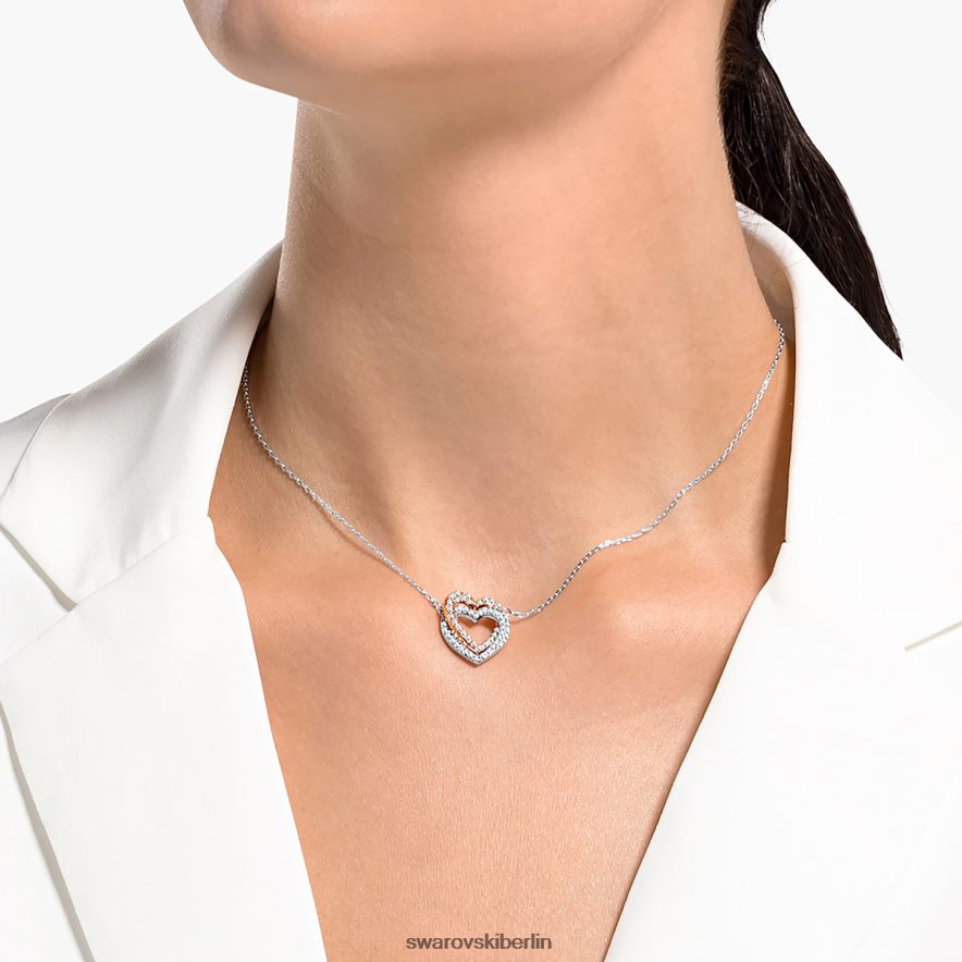 Swarovski Unendlichkeitskette Herz, weiß, Metallmix-Finish Schmuck HLT44876