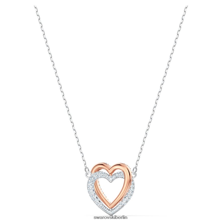 Swarovski Unendlichkeitskette Herz, weiß, Metallmix-Finish Schmuck HLT44876