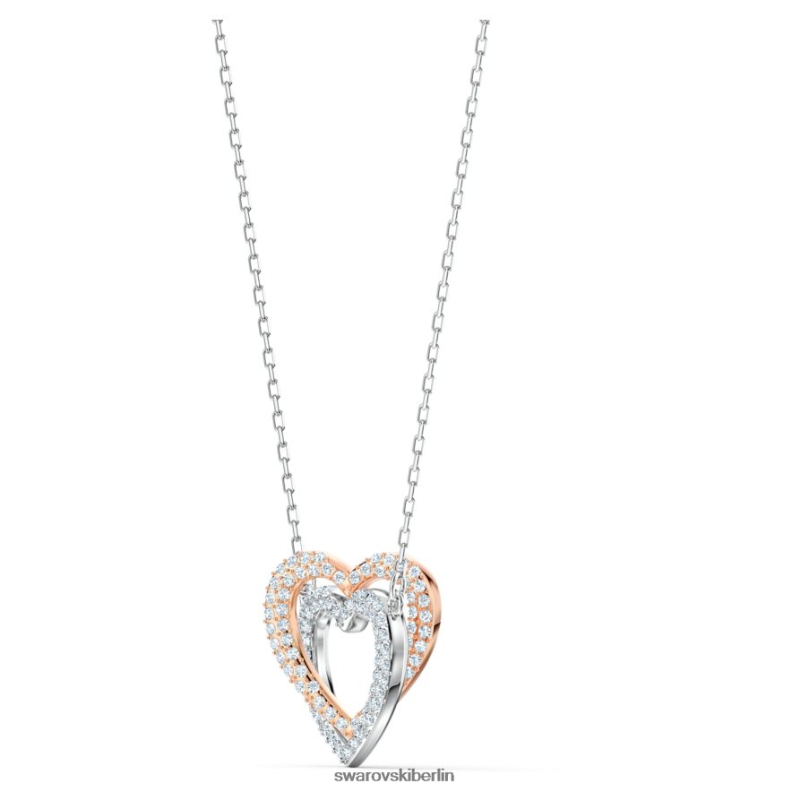 Swarovski Unendlichkeitskette Herz, weiß, Metallmix-Finish Schmuck HLT44876