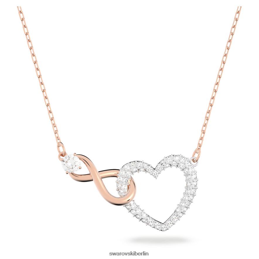 Swarovski Unendlichkeitskette Unendlichkeit und Herz, weiß, Metallmix-Finish Schmuck HLT44865