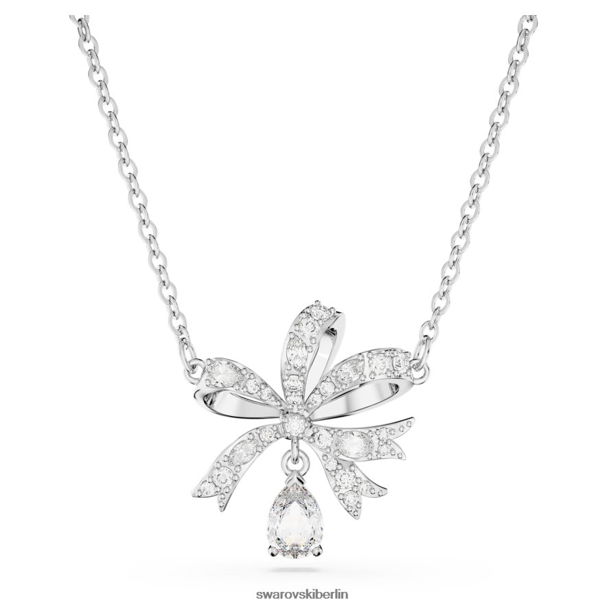 Swarovski Volta-Halskette Schleife, weiß, rhodiniert Schmuck HLT448258