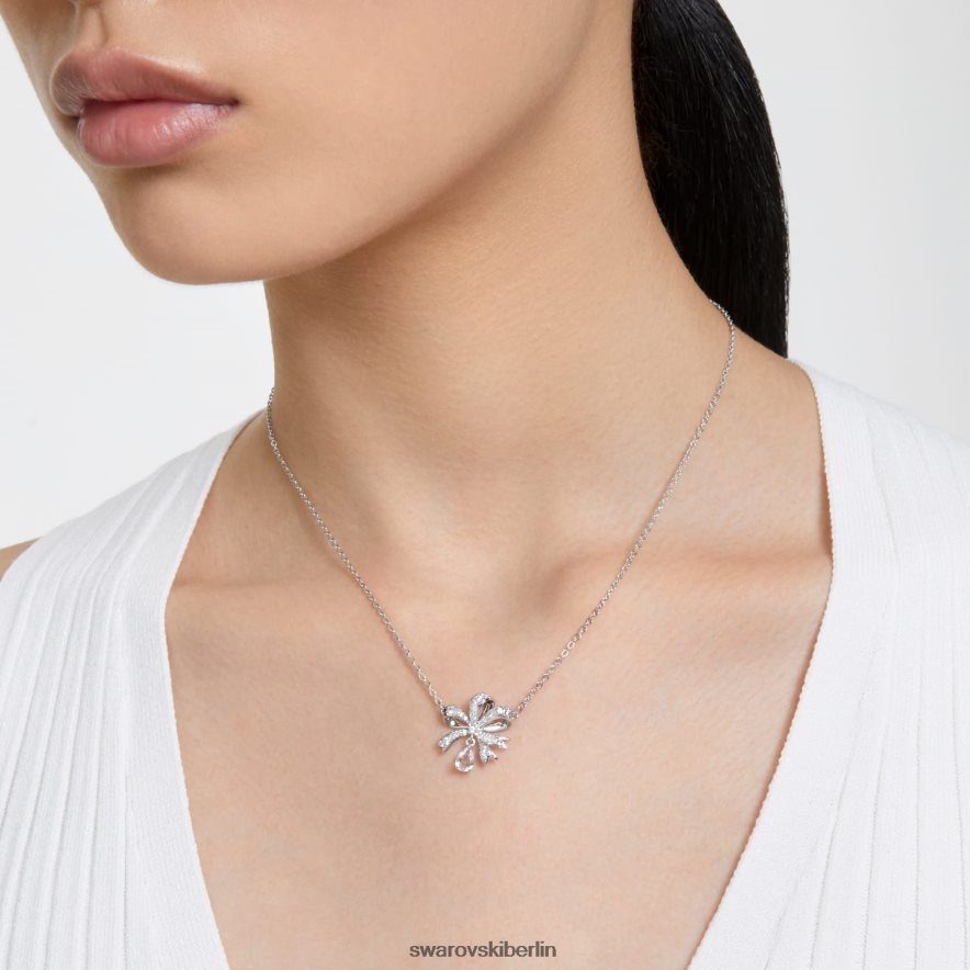 Swarovski Volta-Halskette Schleife, weiß, rhodiniert Schmuck HLT448258