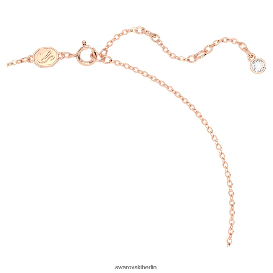 Swarovski Volta-Halskette Schleife, weiß, rosévergoldet Schmuck HLT448222