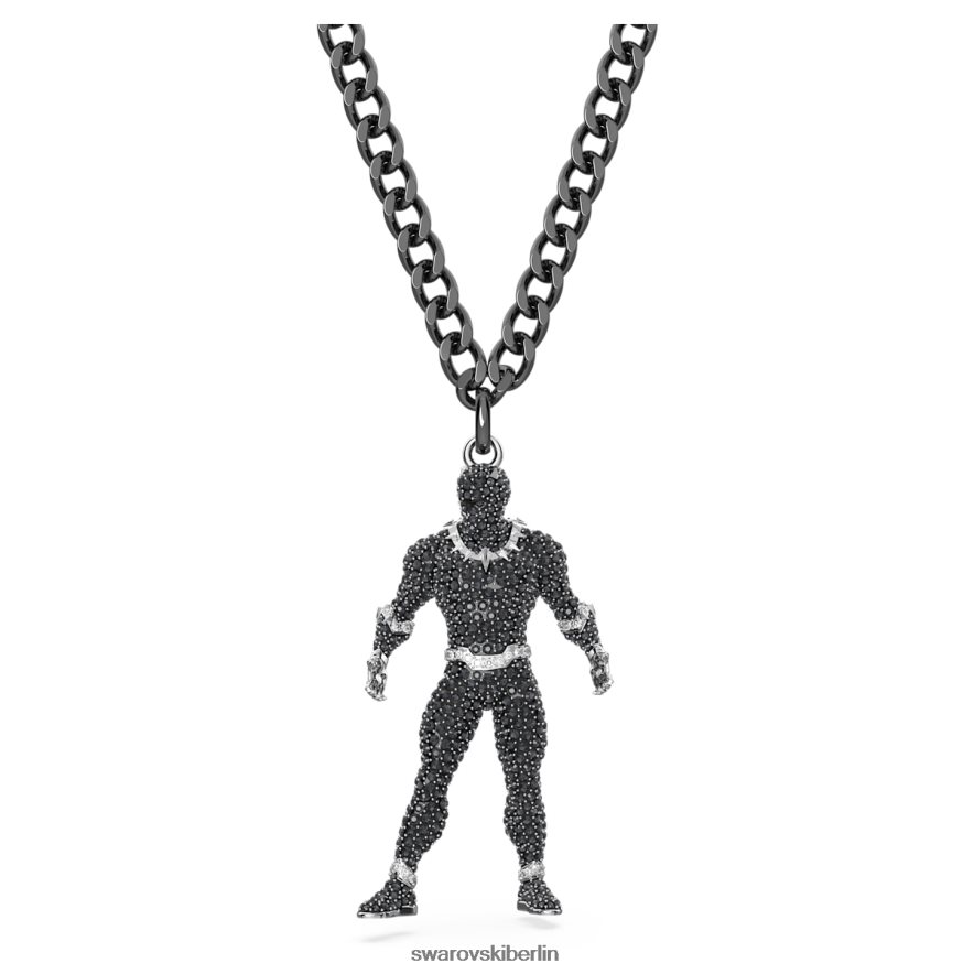 Swarovski Wunderbare schwarze Panther-Halskette Black Panther, schwarz, rutheniumbeschichtet Schmuck HLT448253