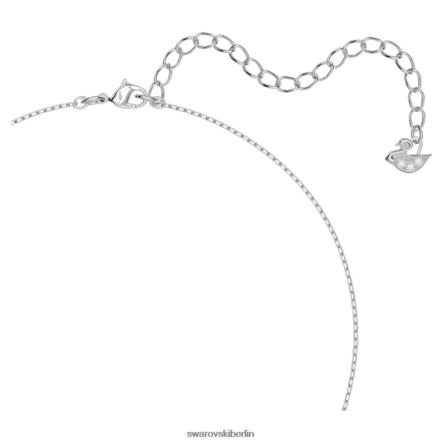 Swarovski funkelnde Tanzhalskette Kleeblatt, blau, rhodiniert Schmuck HLT448124