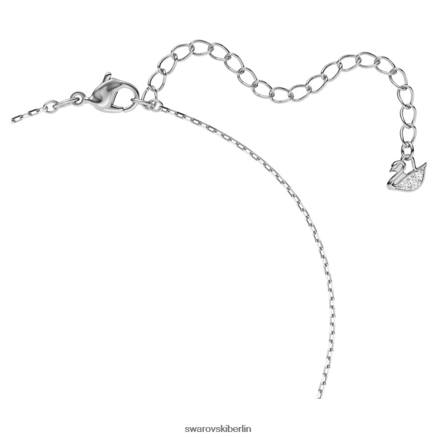 Swarovski funkelnde Tanzhalskette Rundschliff, blau, rhodiniert Schmuck HLT44831