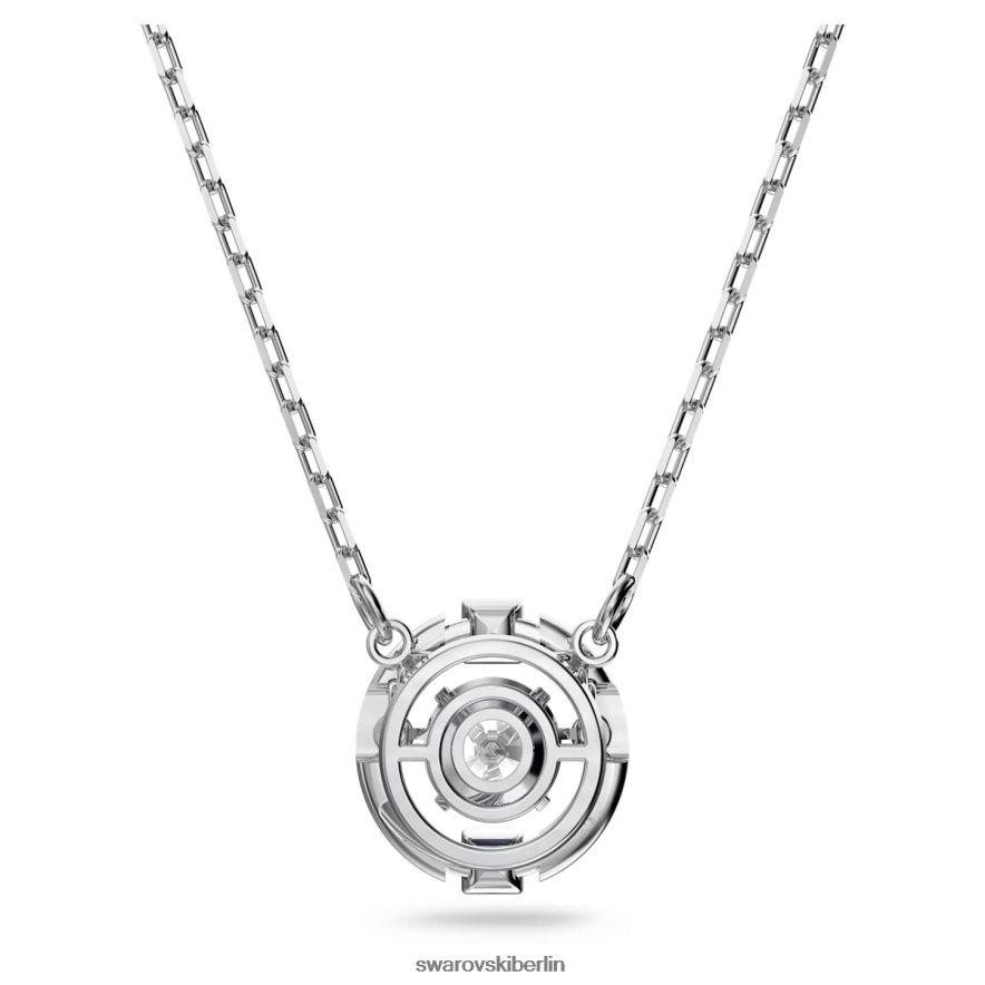 Swarovski funkelnde Tanzhalskette Rundschliff, weiß, rhodiniert Schmuck HLT44817