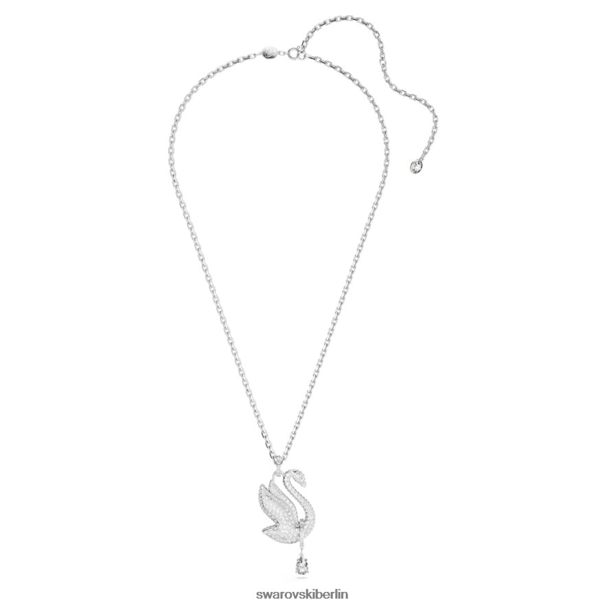 Swarovski ikonische Schwanenhalskette Schwan, weiß, rhodiniert Schmuck HLT448269