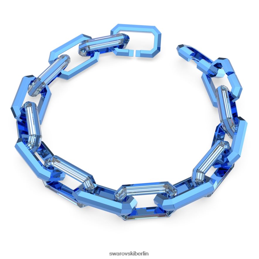 Swarovski leuchtende Halskette Aussage, blau Schmuck HLT448154