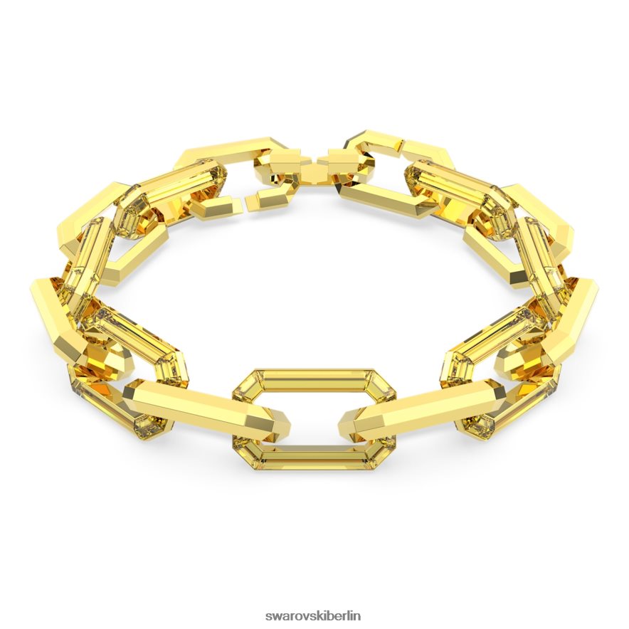 Swarovski leuchtende Halskette Aussage, gelb Schmuck HLT448138