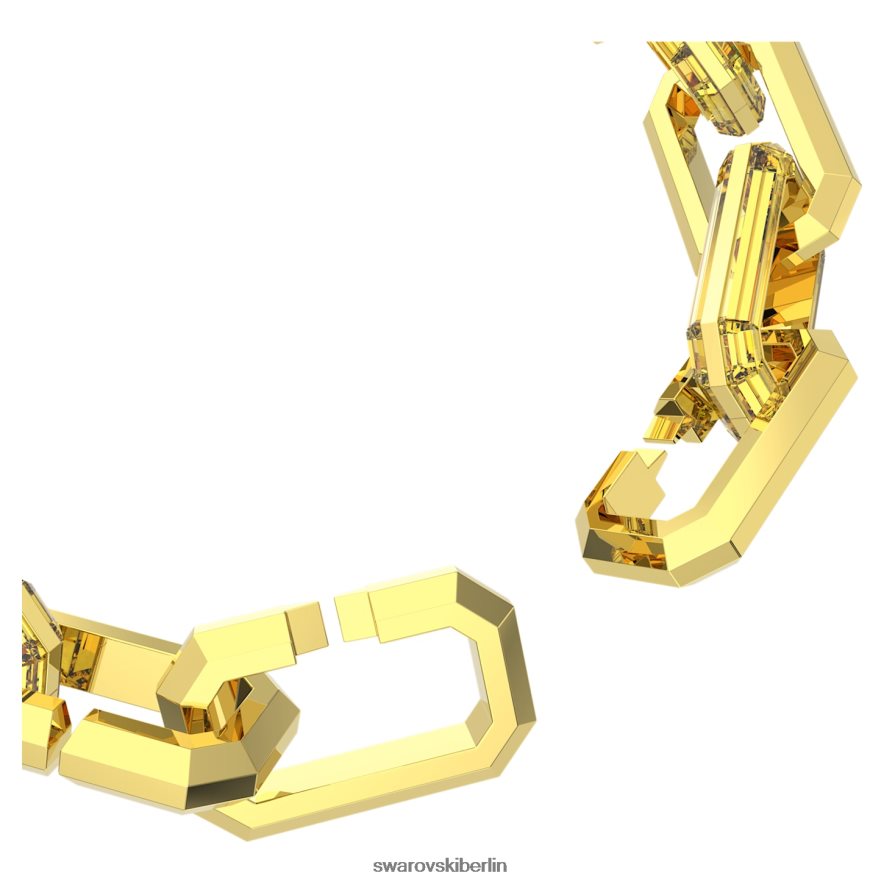Swarovski leuchtende Halskette Aussage, gelb Schmuck HLT448138