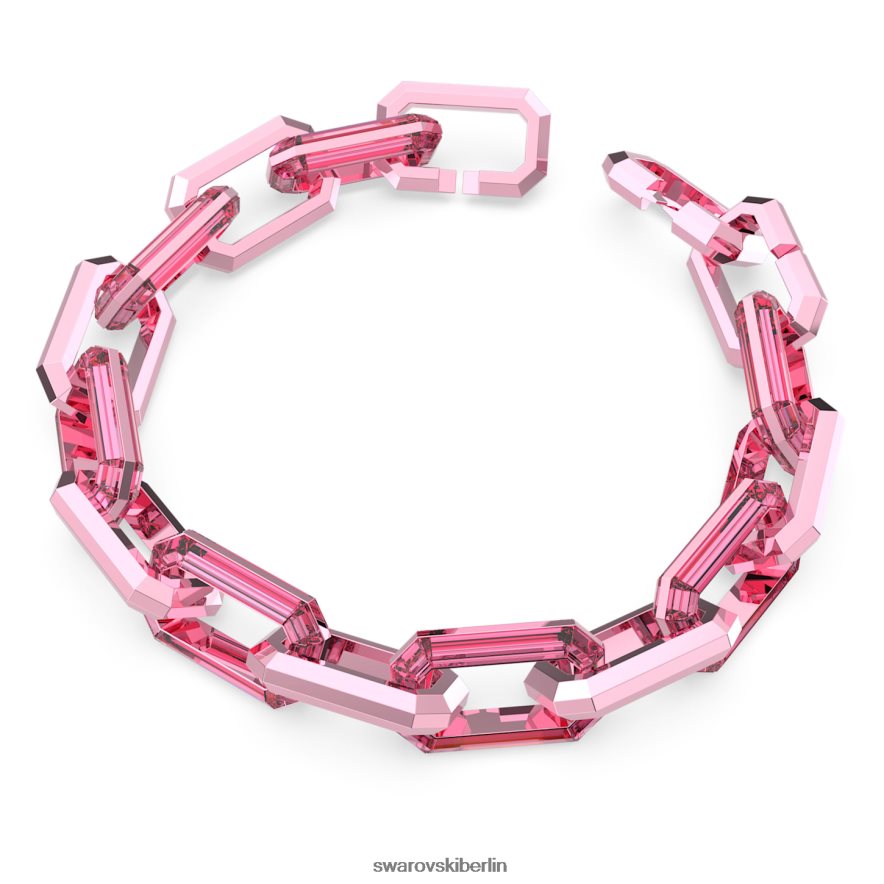 Swarovski leuchtende Halskette Aussage, rosa Schmuck HLT448153