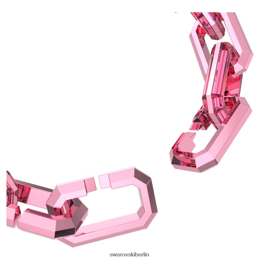 Swarovski leuchtende Halskette Aussage, rosa Schmuck HLT448153