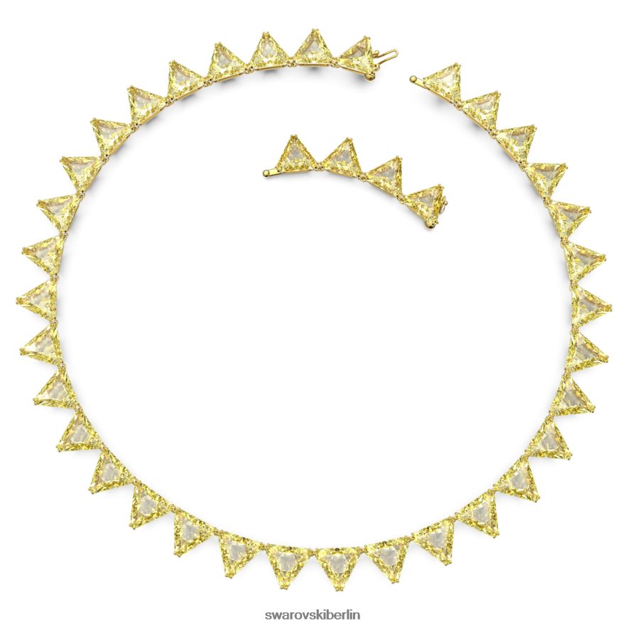 Swarovski ortyx-Halskette Dreiecksschliff, gelb, vergoldet Schmuck HLT448147