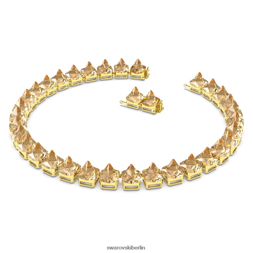Swarovski ortyx-Halskette Pyramidenschliff, Goldton, vergoldet Schmuck HLT448351
