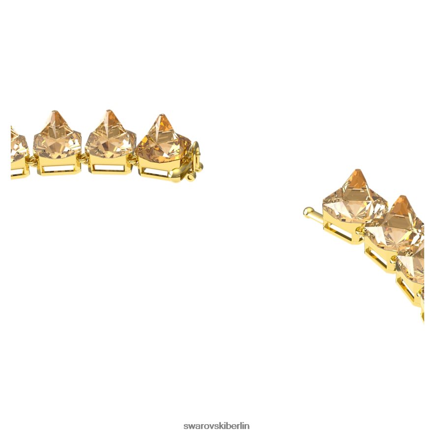 Swarovski ortyx-Halskette Pyramidenschliff, Goldton, vergoldet Schmuck HLT448351