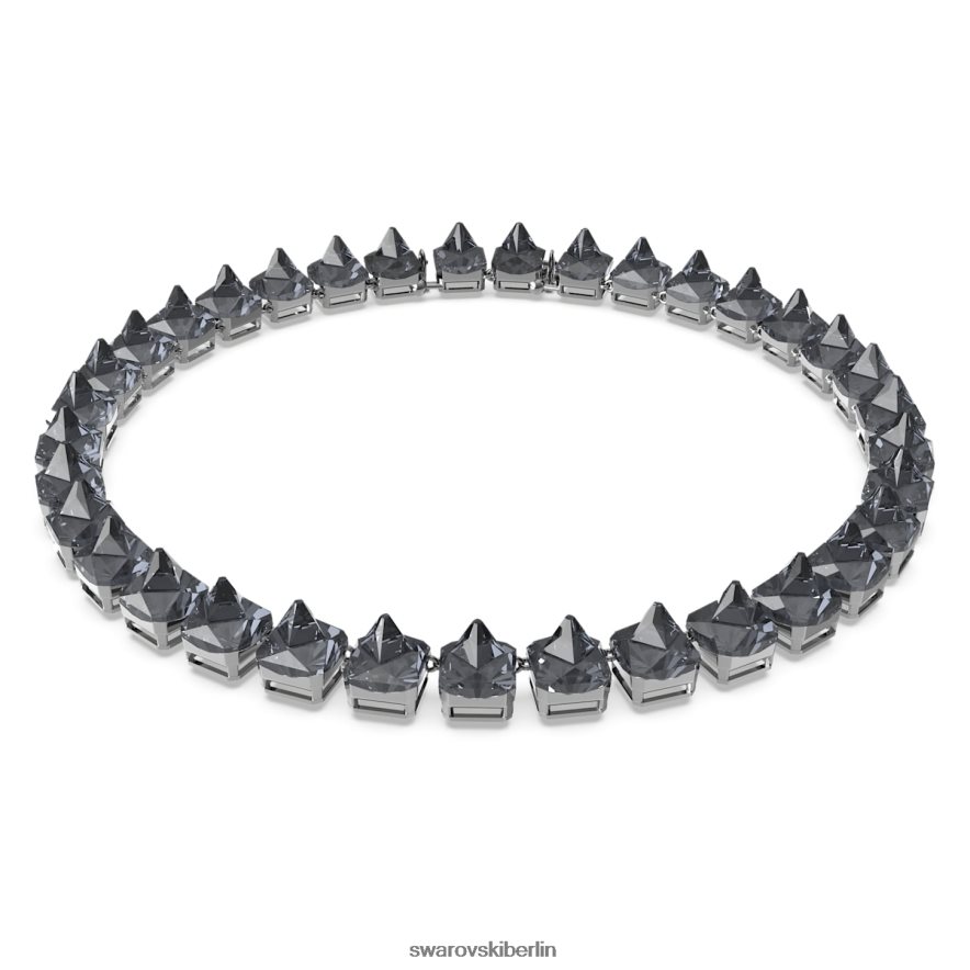 Swarovski ortyx-Halskette Pyramidenschliff, grau, rutheniumbeschichtet Schmuck HLT448345