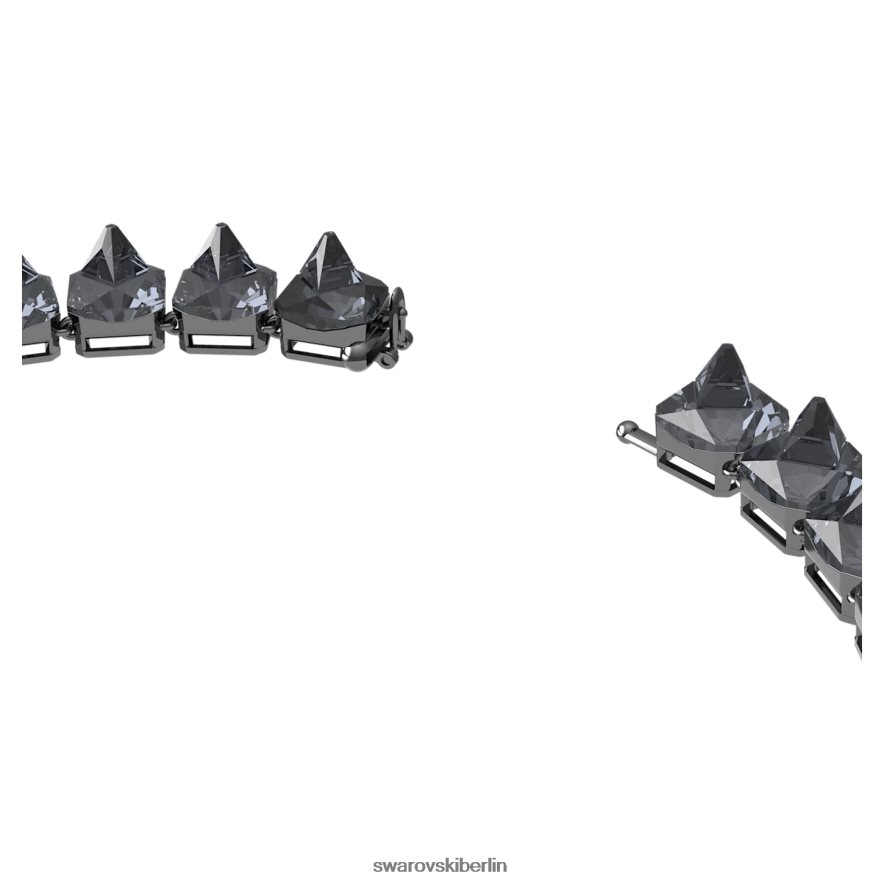 Swarovski ortyx-Halskette Pyramidenschliff, grau, rutheniumbeschichtet Schmuck HLT448345