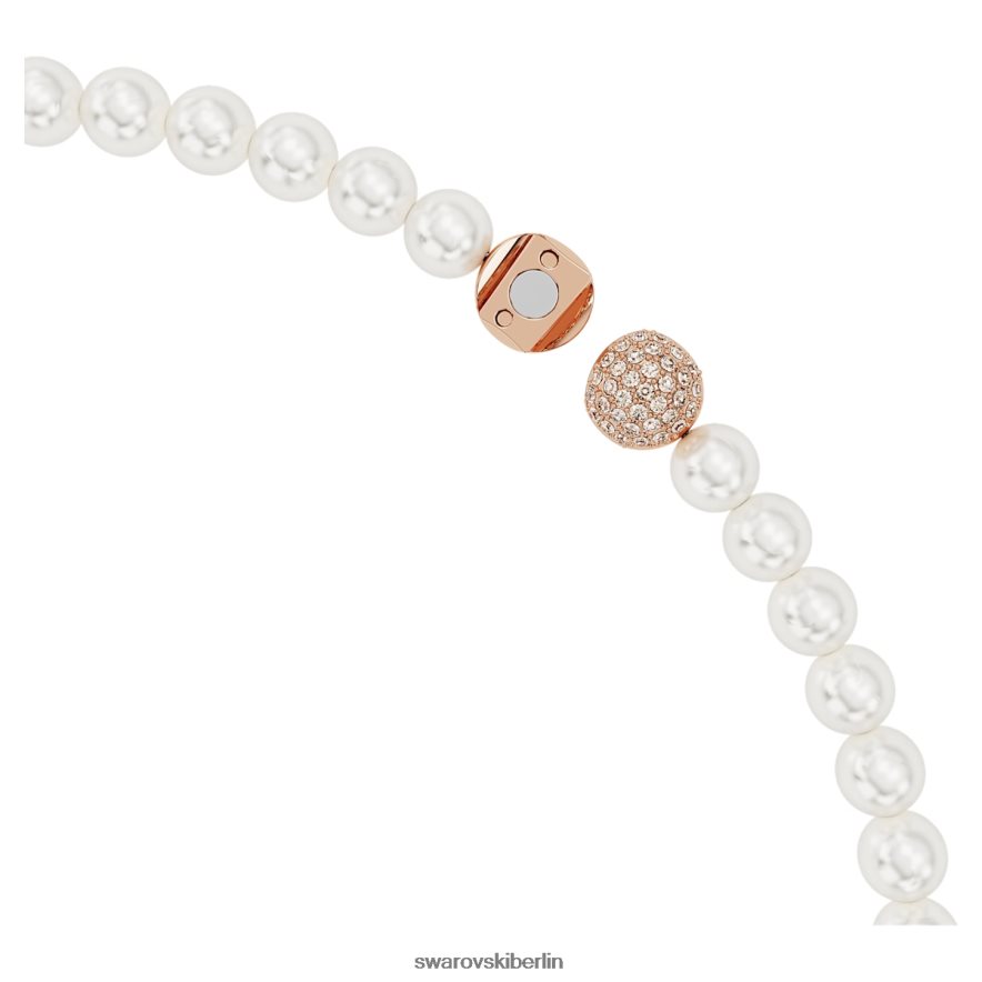 Swarovski schöne Halskette Feder, weiß, rosévergoldet Schmuck HLT448108