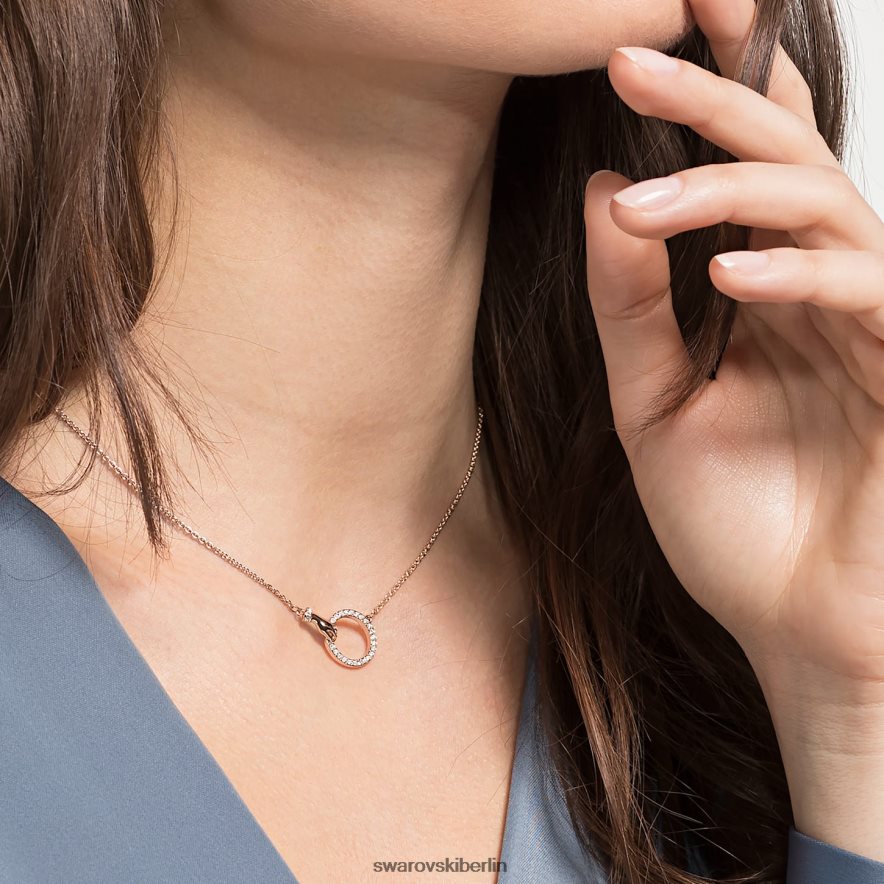 Swarovski symbolische Halskette Hand, weiß, rosévergoldet Schmuck HLT44842