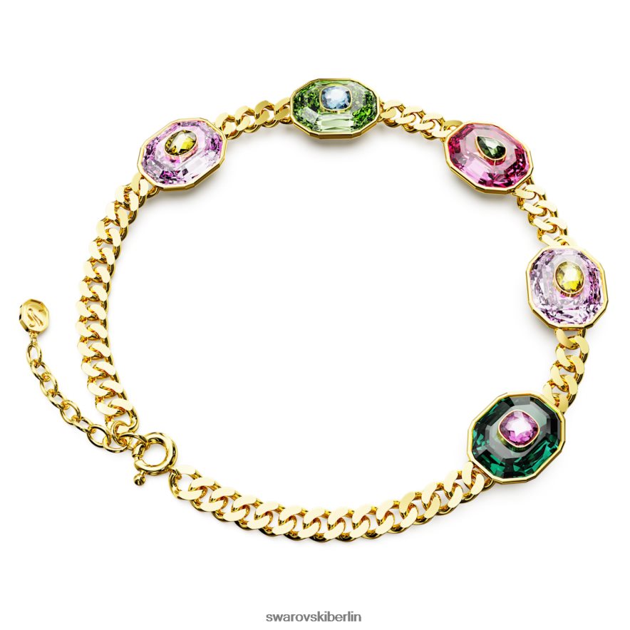 Swarovski Chroma-Halsband Mischschliffe, mehrfarbig, vergoldet Schmuck HLT448366