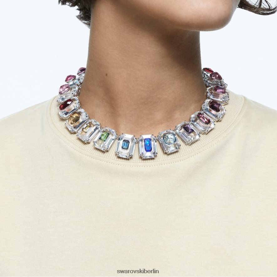Swarovski Chroma-Halsband übergroße Kristalle, mehrfarbig, rhodiniert Schmuck HLT448370