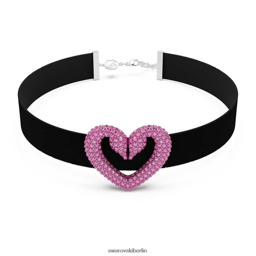 Swarovski Ein Halsband Herz, rosa, rhodiniert Schmuck HLT448357