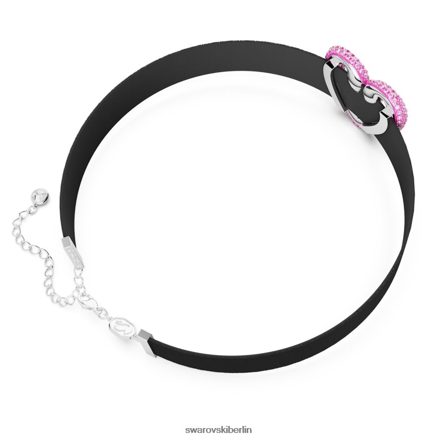 Swarovski Ein Halsband Herz, rosa, rhodiniert Schmuck HLT448357