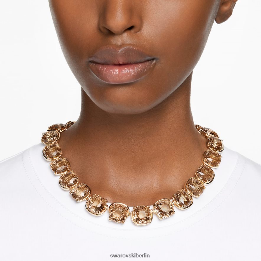 Swarovski Harmonia-Halsband Kissenschliff, Goldton, vergoldet Schmuck HLT448343