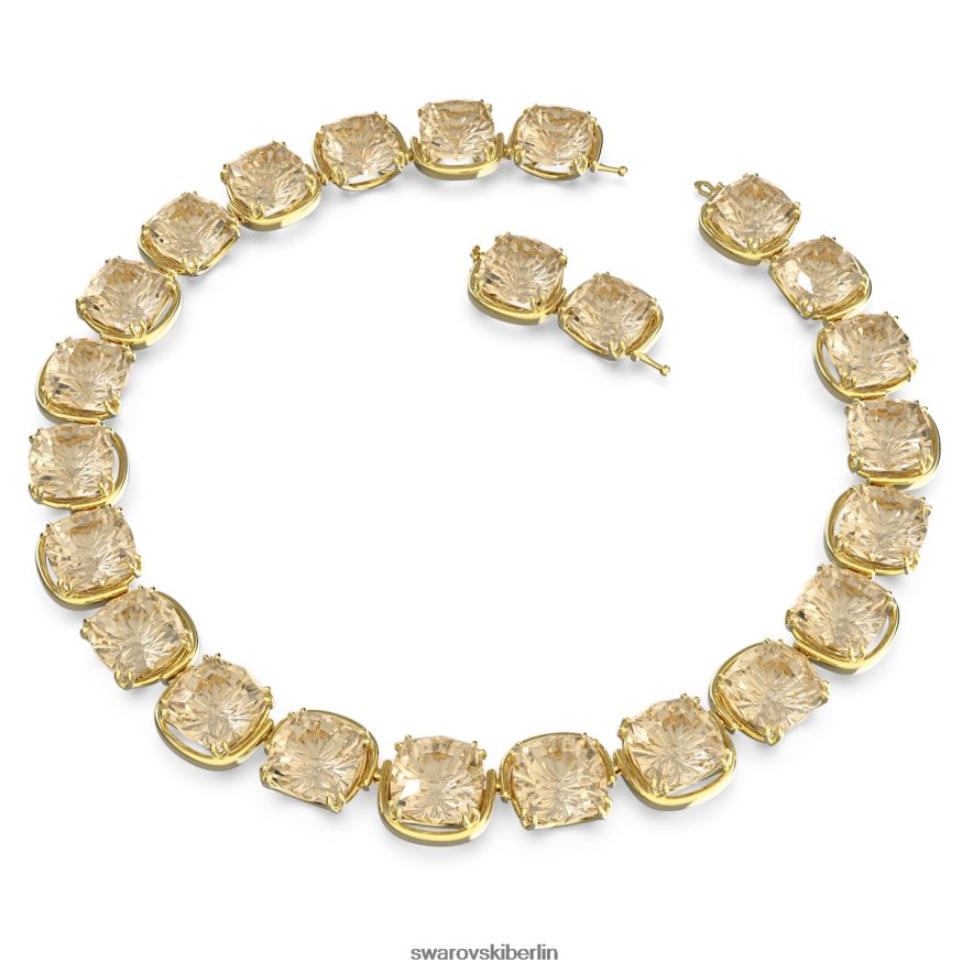 Swarovski Harmonia-Halsband Kissenschliff, Goldton, vergoldet Schmuck HLT448343