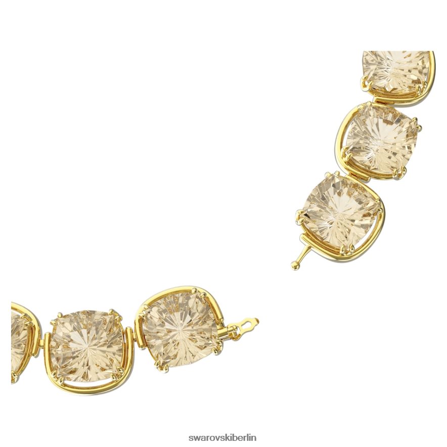 Swarovski Harmonia-Halsband Kissenschliff, Goldton, vergoldet Schmuck HLT448343