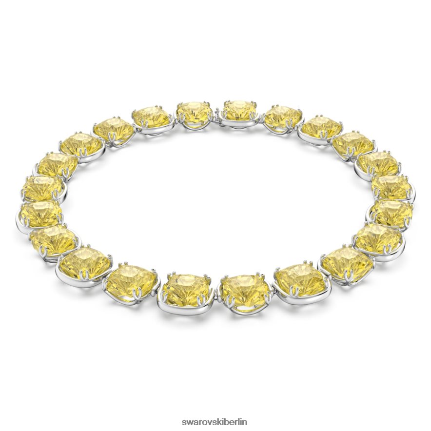 Swarovski Harmonia-Halsband Kissenschliff, gelb, rhodiniert Schmuck HLT448356